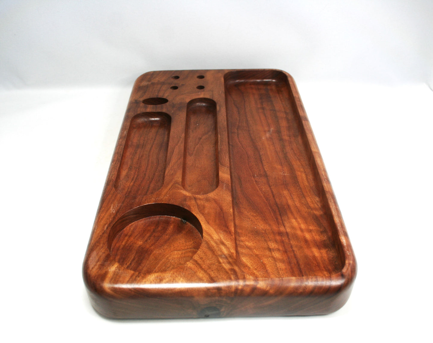 Beautiful Curly Walnut Rolling Tray