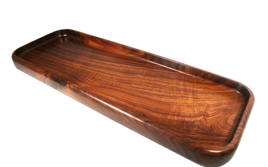 Single Piece Curly Walnut Rolling Tray