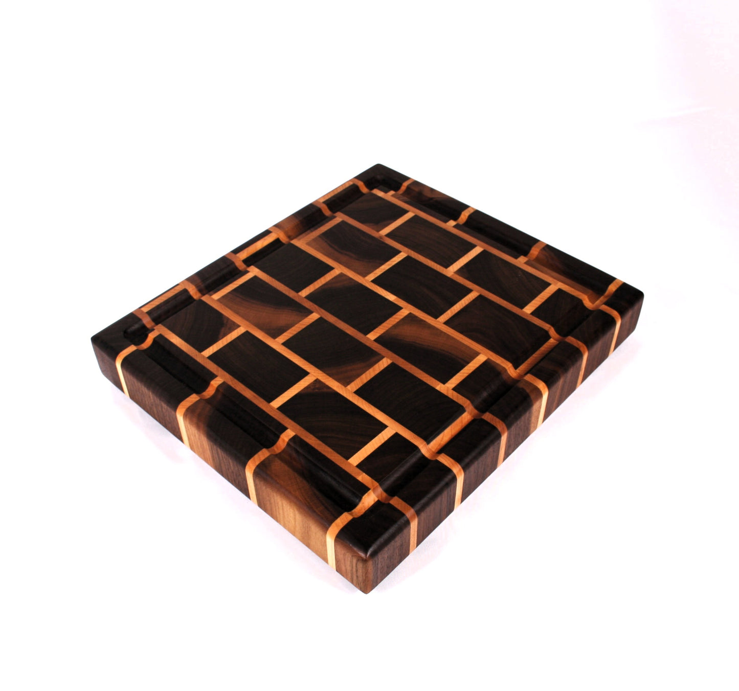 Walnut and Maple Endgrain Brick Brick Cuttinboard - Ready to ship