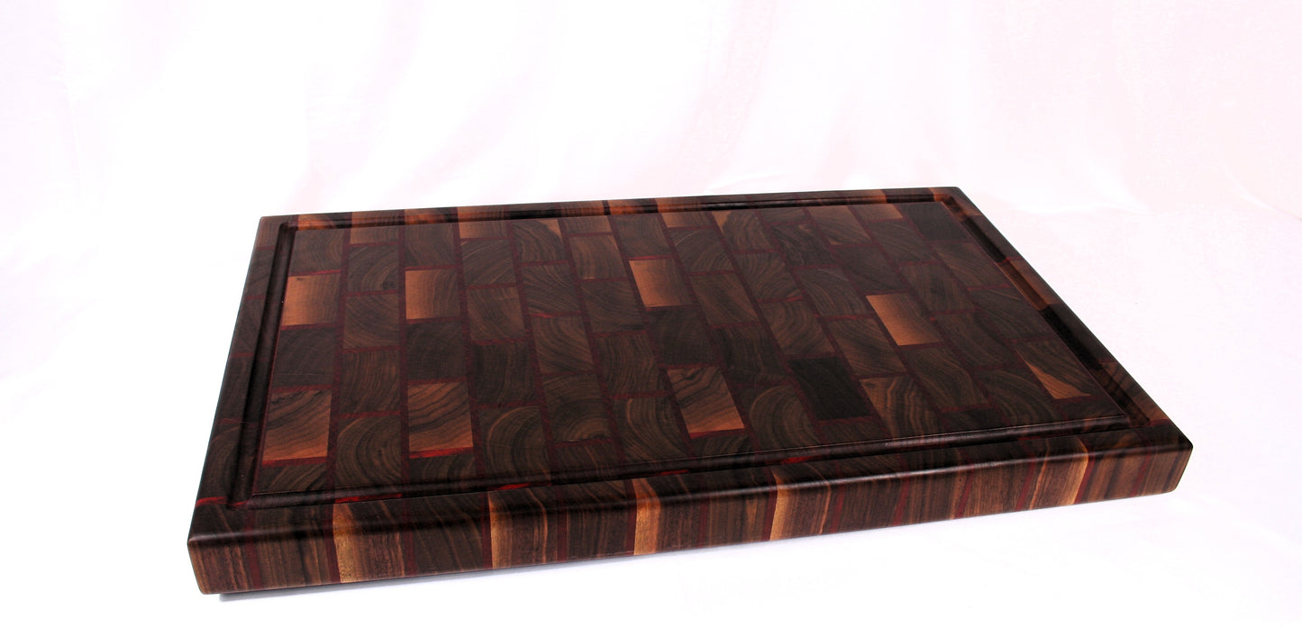 Walnut and Paduk endgrain Cutting board- Ready to ship
