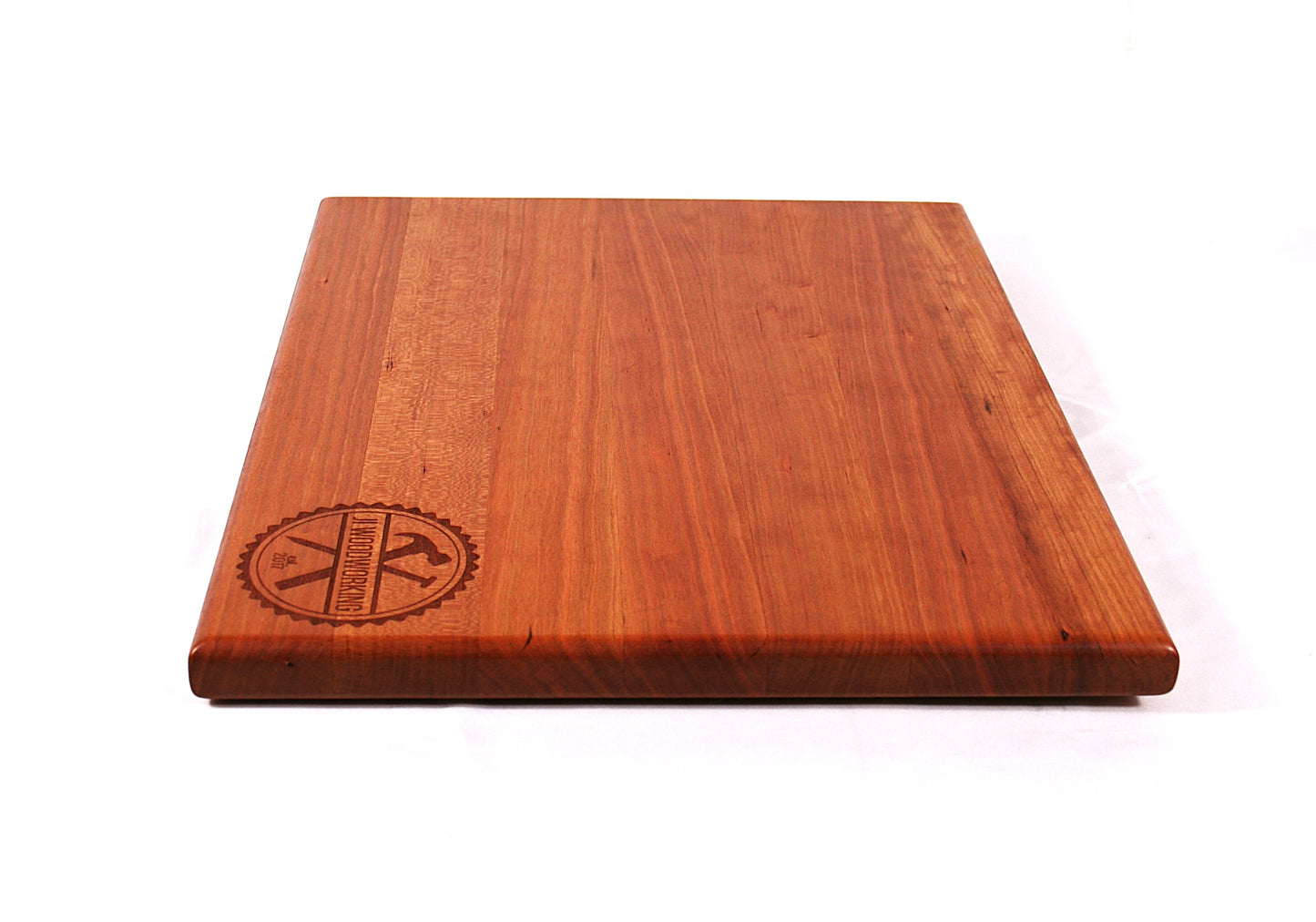 Thin Personalized Logo Cherry Edge Grain Cutting Board