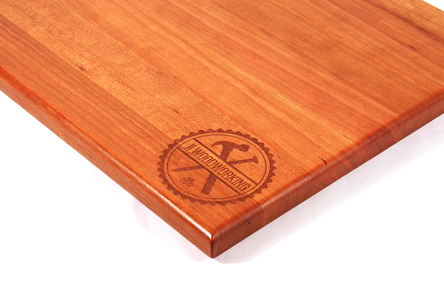 Thin Personalized Logo Cherry Edge Grain Cutting Board