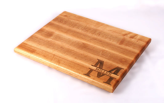 Thin Personalized Maple Edge Grain Cutting Board