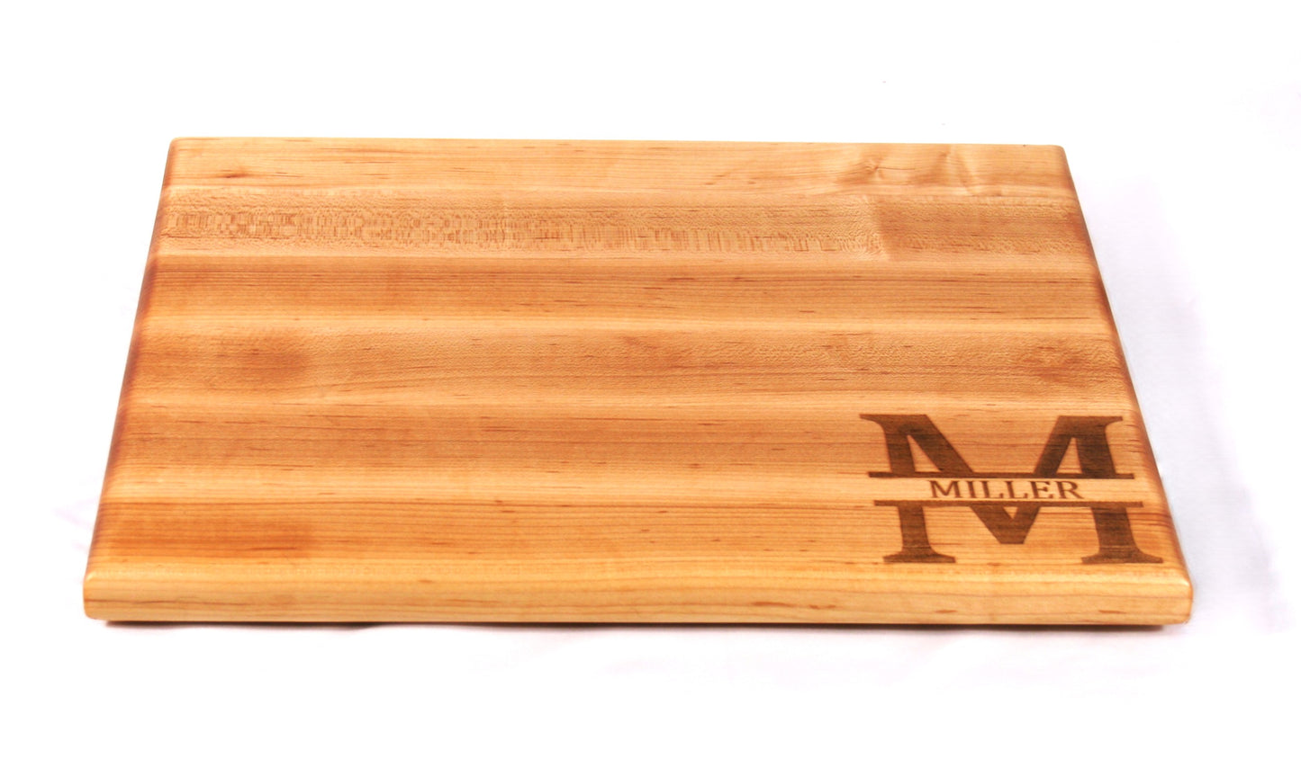 Personalized Maple Edge Grain Cutting board
