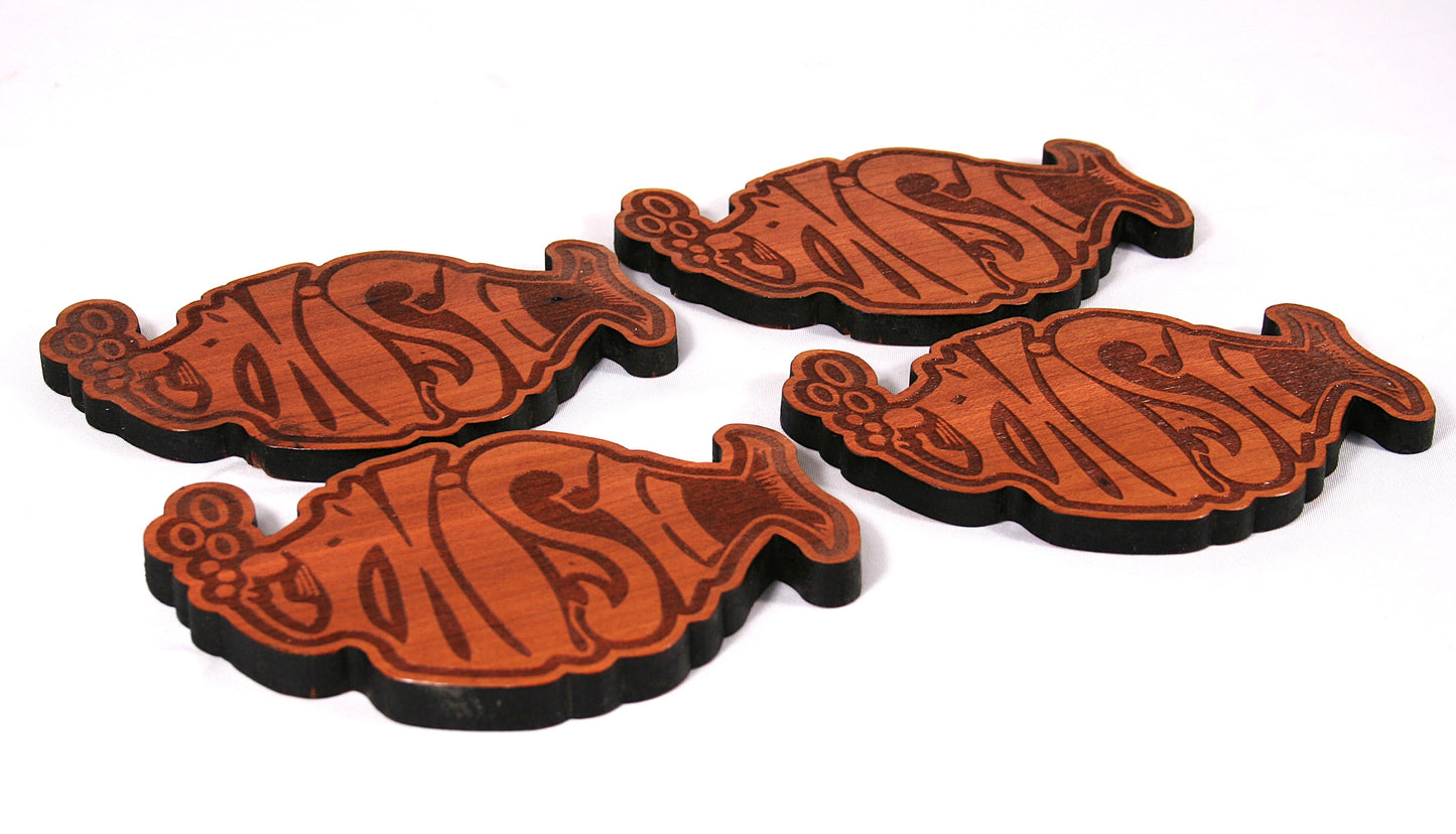 Phish Multi Hardwood Wooden Coasters