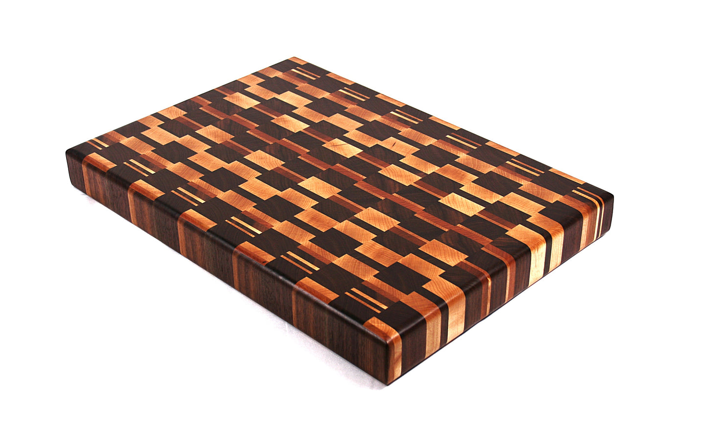 Ready to ship Multi Wood Endgrain Cutting Board