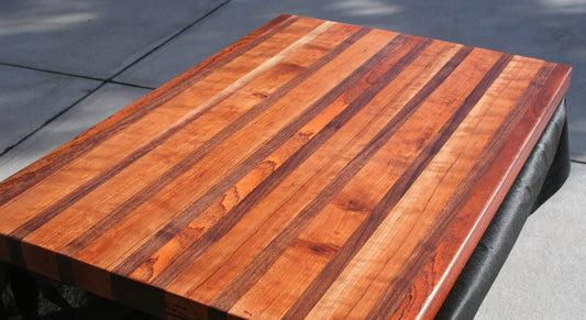 Large Cherry and Walnut Edge Grain Cutting Board