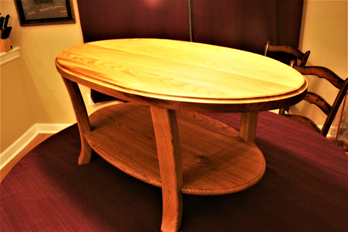 Oak Oval Coffee Table