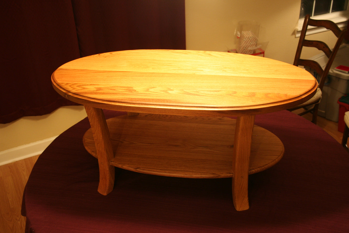 Oak Oval Coffee Table