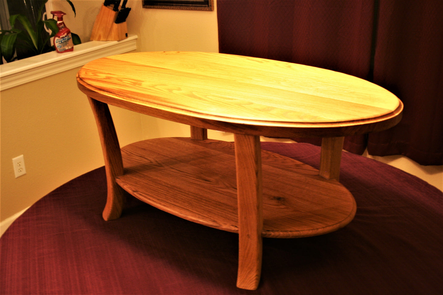 Oak Oval Coffee Table