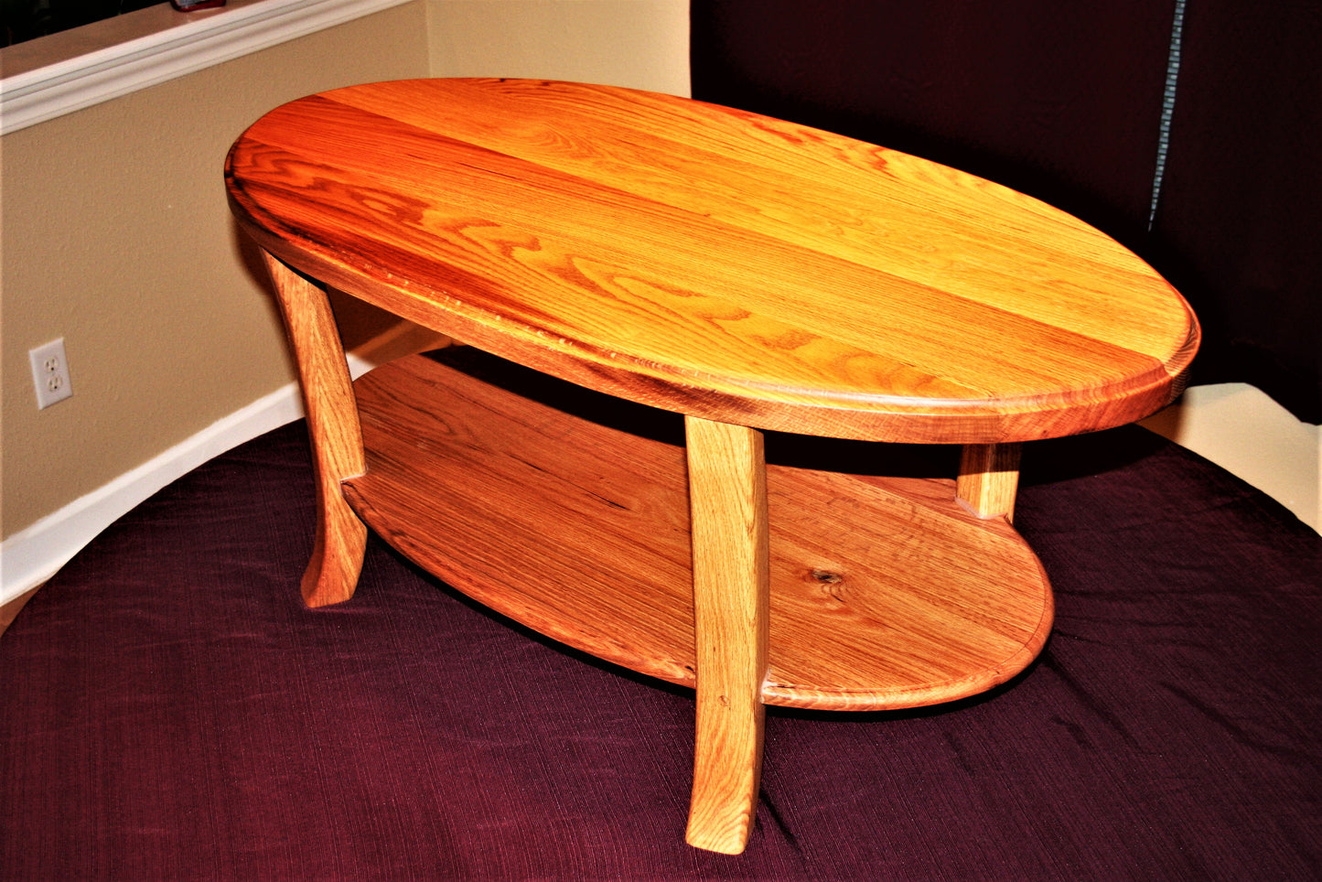 Oak Oval Coffee Table